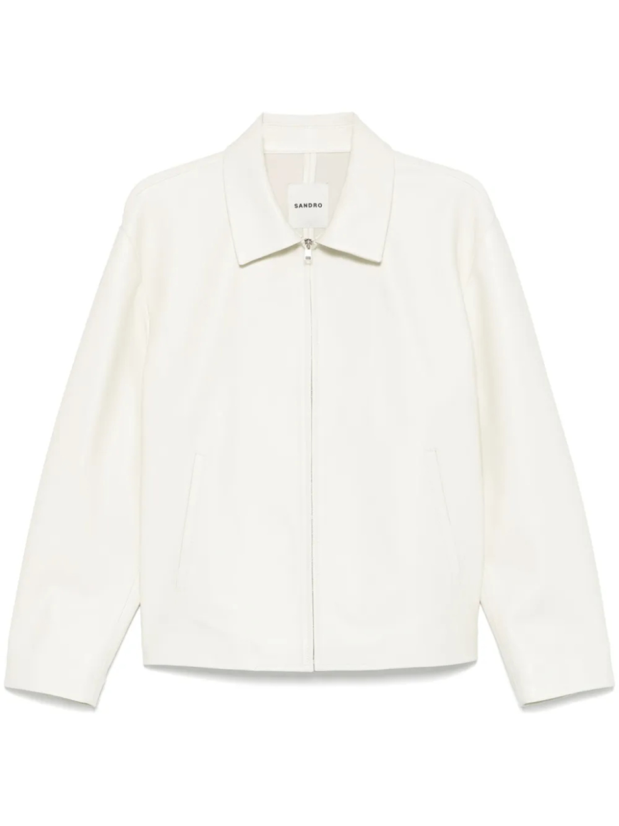 САНДРО кожаная куртка SANDRO, белый 
САНДРО кожаная куртка SANDRO, белый