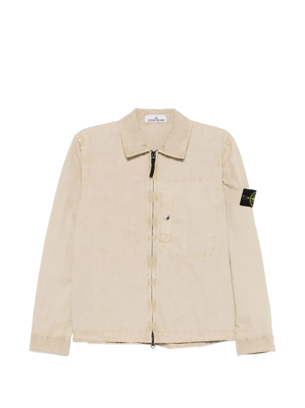 Рубашка на молнии Stone Island, бежевый
Рубашка на молнии Stone Island, бежевый