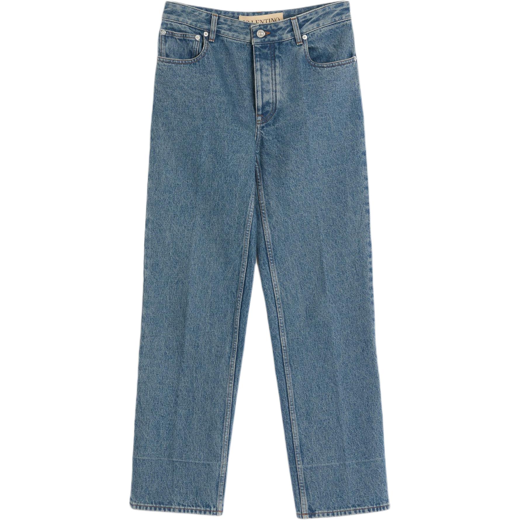 Джинсы прямого кроя с нашивкой-логотипом Valentino, синий
Джинсы прямого кроя с нашивкой-логотипом Valentino, синий