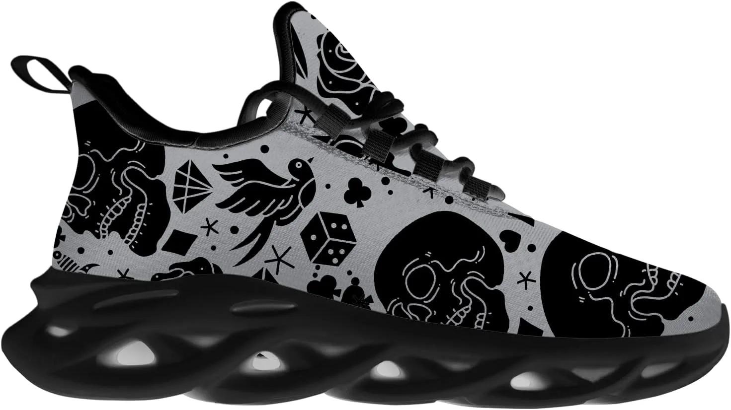 Кроссовки Ciadoon Skull для мужчин и женщин, для бега по дороге, спортивные прогулочные, теннисные, атлетические кроссовки, подарок для мальчика и девочки, серый
Кроссовки Ciadoon Skull для мужчин и женщин, для бега по дороге, спортивные прогулочные, теннисные, атлетические кроссовки, подарок для мальчика и девочки, серый