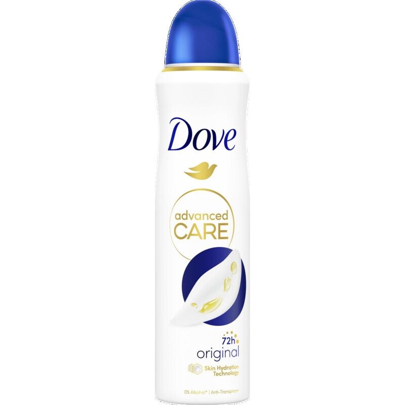 Дезодорант-спрей-антиперспирант Advanced Care Original Dove, 150 ml
Дезодорант-спрей-антиперспирант Advanced Care Original Dove, 150 ml