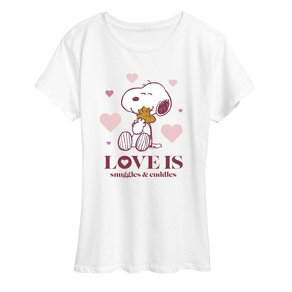 Женская футболка с рисунком Peanuts Snoopy & Woodstock Snuggles Licensed Character, белый
Женская футболка с рисунком Peanuts Snoopy & Woodstock Snuggles Licensed Character, белый