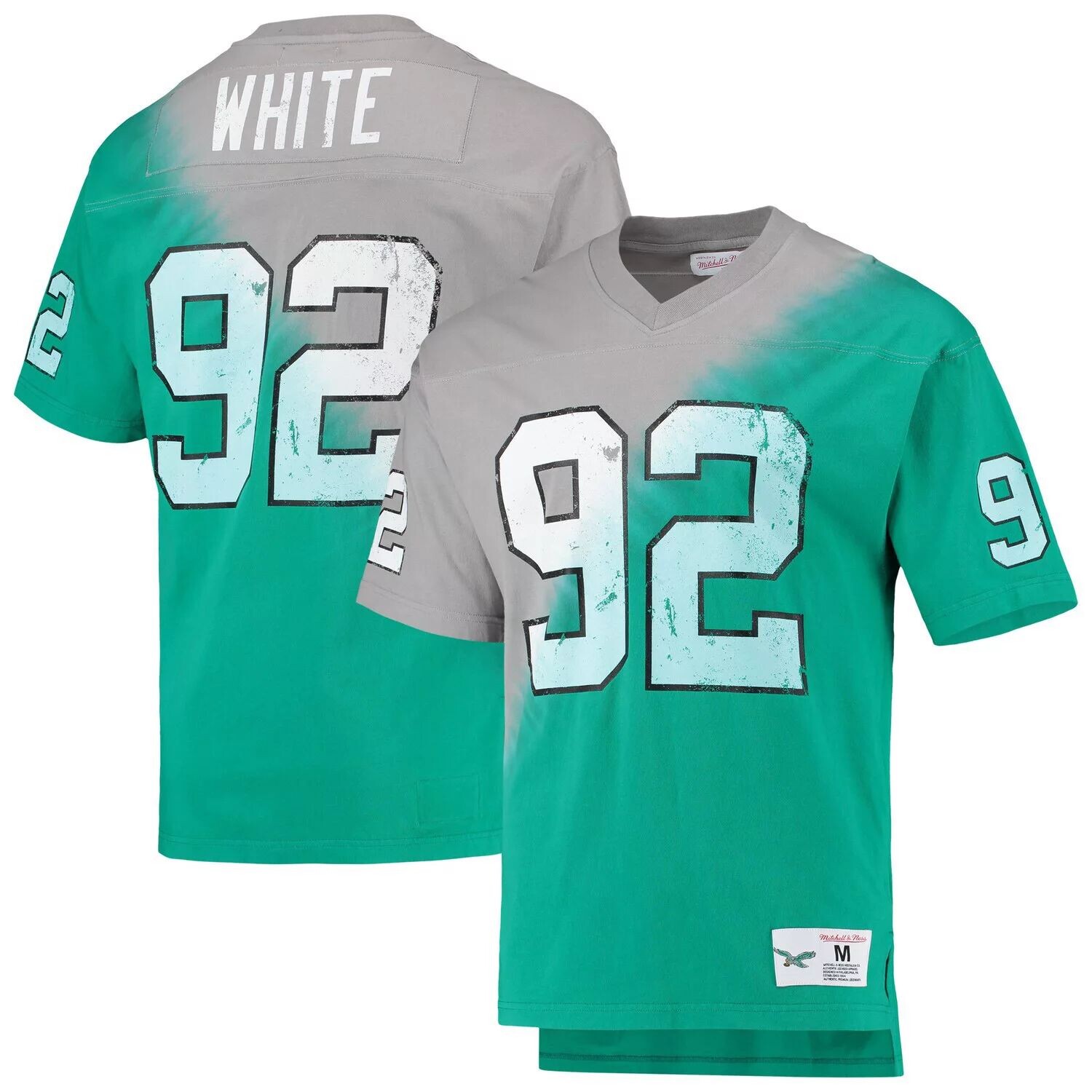 Мужская футболка Mitchell & Ness Reggie White Grey/Kelly Green Philadelphia Eagles с именем и номером вышедшего на пенсию игрока с диагональным узором тай-дай и V-образным вырезом
Мужская футболка Mitchell & Ness Reggie White Grey/Kelly Green Philadelphia Eagles с именем и номером вышедшего на пенсию игрока с диагональным узором тай-дай и V-образным вырезом