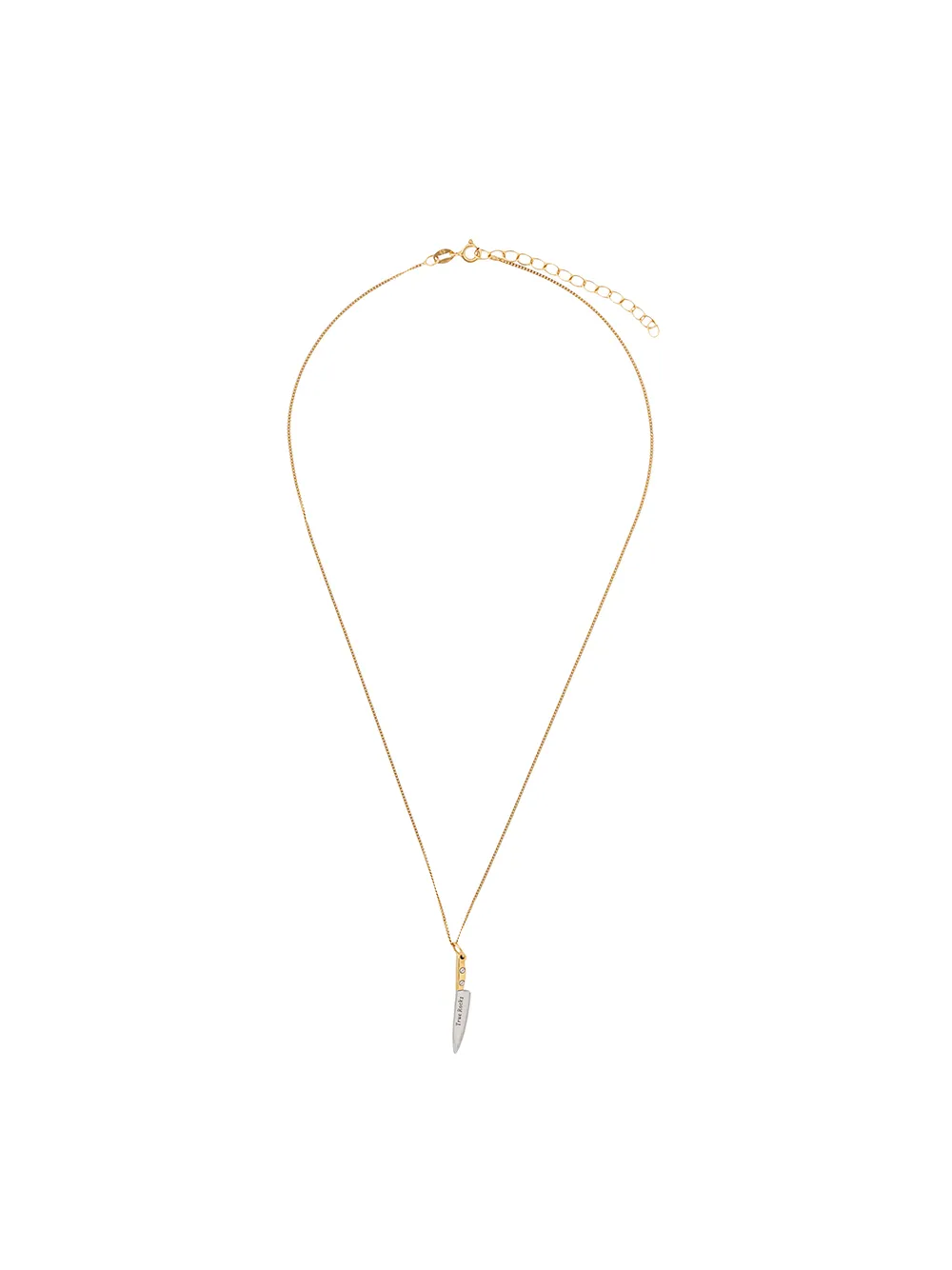 Колье с подвеской в виде ножа True Rocks, золотой
Колье с подвеской в виде ножа True Rocks, золотой
