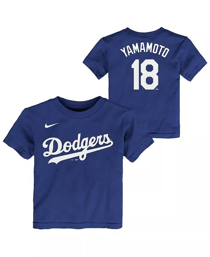 Футболка Big Boys and Girls Yoshinobu Yamamoto Royal Los Angeles Dodgers с именем и номером Nike, синий
Футболка Big Boys and Girls Yoshinobu Yamamoto Royal Los Angeles Dodgers с именем и номером Nike, синий