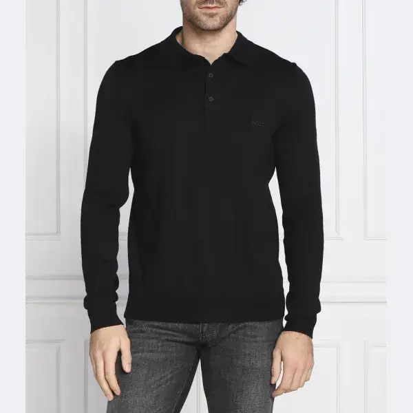 Шерстяная рубашка-поло стандартного кроя Boss, черный
Шерстяная рубашка-поло стандартного кроя Boss, черный