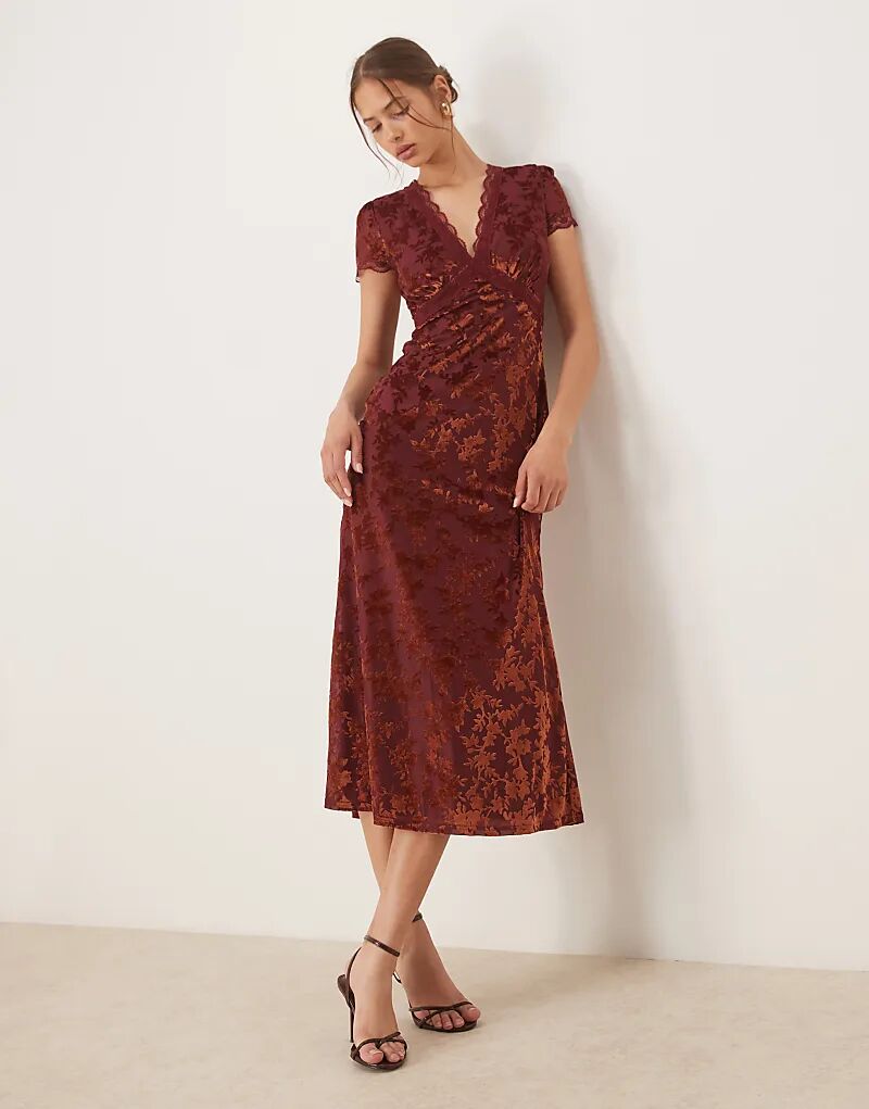 Платье мидакси из бархата Maya Floral с V-образным вырезом цвета медной розы
Платье мидакси из бархата Maya Floral с V-образным вырезом цвета медной розы