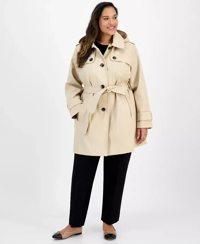 Плащ с капюшоном и поясом больших размеров London Fog, коричневый/бежевый
Плащ с капюшоном и поясом больших размеров London Fog, коричневый/бежевый