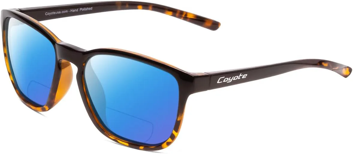 Дизайнерские квадратные поляризованные солнцезащитные очки Coyote Rambler или бифокальные солнцезащитные очки | Унисекс | 53 мм, Black Tortoise Frame/Blue Mirror Lens
Дизайнерские квадратные поляризованные солнцезащитные очки Coyote Rambler или бифокальные солнцезащитные очки | Унисекс | 53 мм, Black Tortoise Frame/Blue Mirror Lens