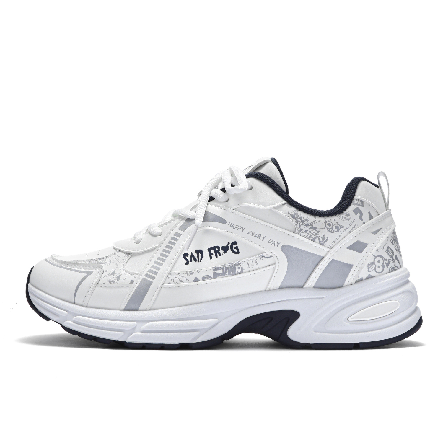 Pepe The Frog Мужские низкие массивные кроссовки бело-голубые, цвет White Blue
Pepe The Frog Мужские низкие массивные кроссовки бело-голубые, цвет White Blue