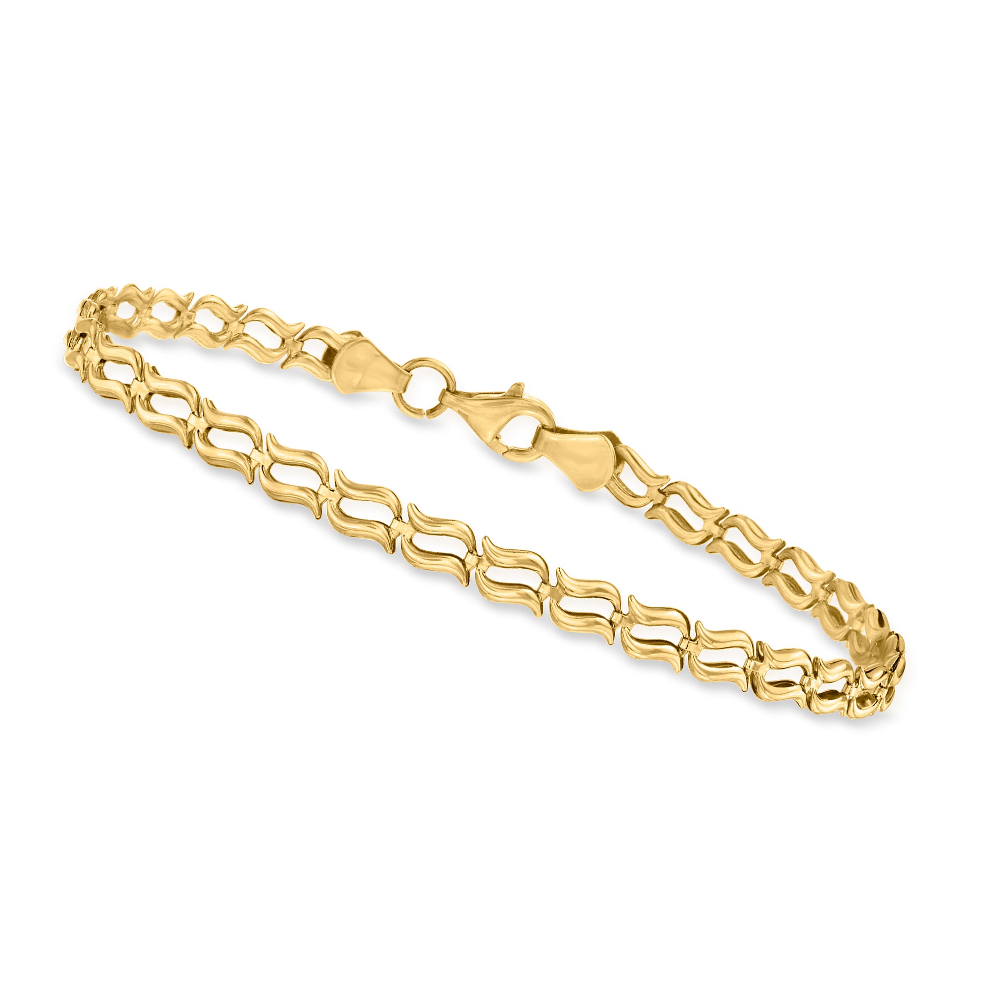 Браслет Canaria с волнистыми звеньями из 10-каратного желтого золота Canaria Fine Jewelry, 8 In
Браслет Canaria с волнистыми звеньями из 10-каратного желтого золота Canaria Fine Jewelry, 8 In