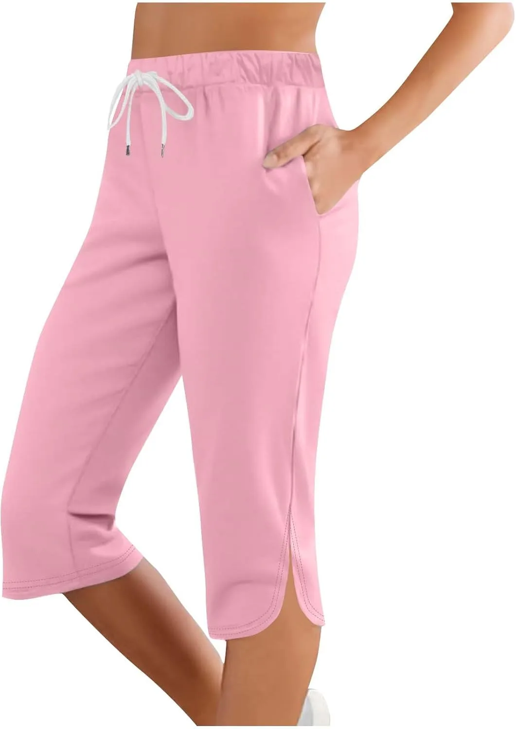 SHOPESSA женские капри с эластичным поясом и карманами
SHOPESSA женские капри с эластичным поясом и карманами