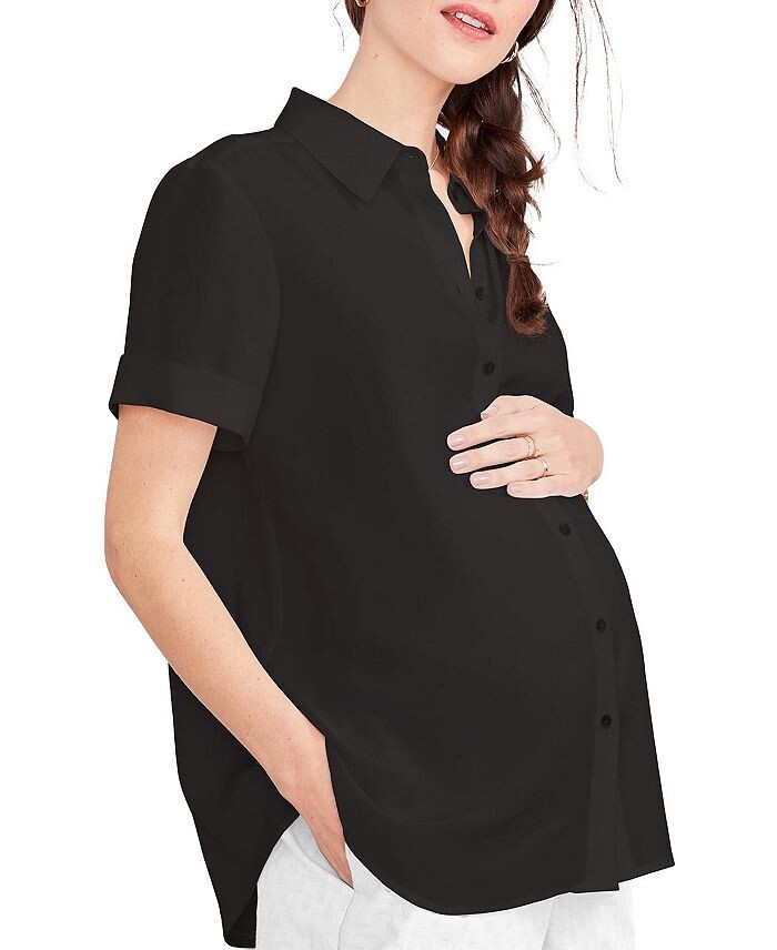 HATCH Collection Удобный топ на пуговицах для беременных Savannah, черный
HATCH Collection Удобный топ на пуговицах для беременных Savannah, черный