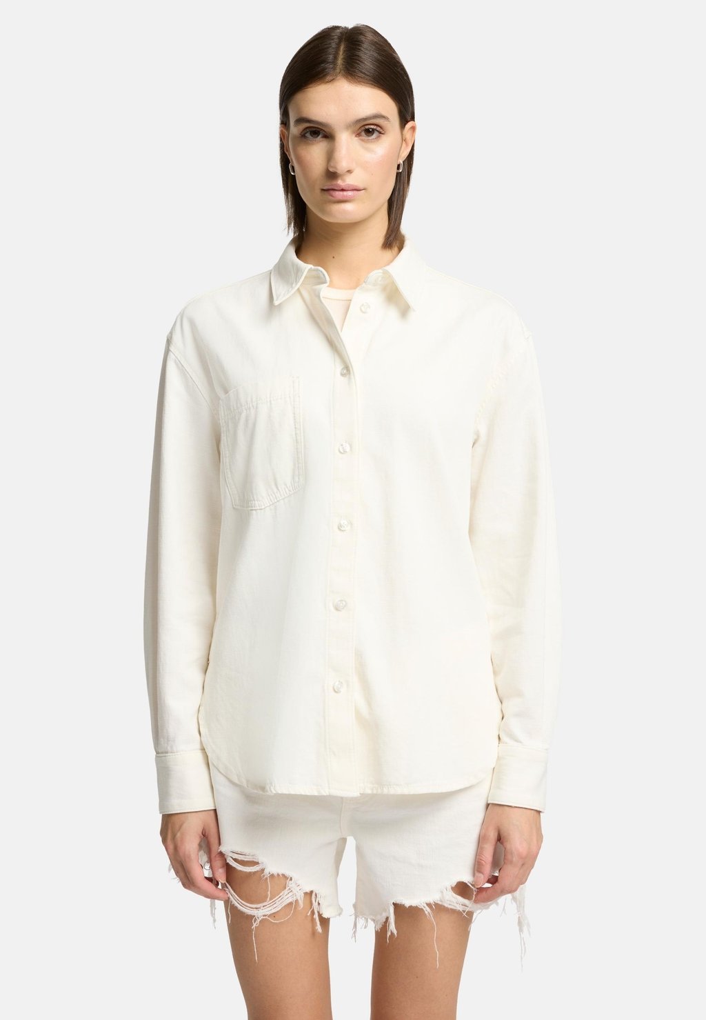 Блузка на пуговицах EASY 7 for all mankind, белый 
Блузка на пуговицах EASY 7 for all mankind, белый