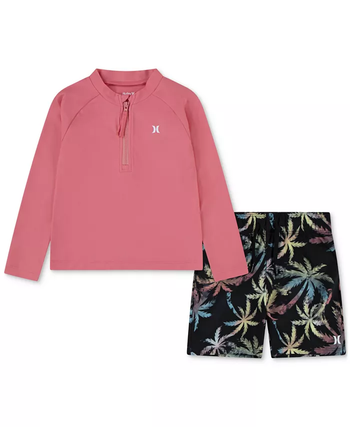 Детский комплект для плавания: топ-рашгард и шорты для мальчиков, 2 предмета Hurley, черный
Детский комплект для плавания: топ-рашгард и шорты для мальчиков, 2 предмета Hurley, черный