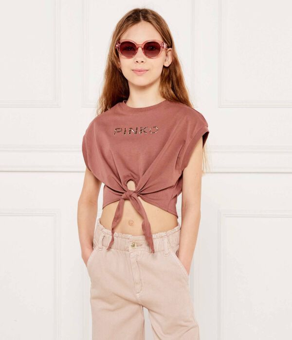 Футболки Cropped fit Pinko Up, коричневый 
Футболки Cropped fit Pinko Up, коричневый