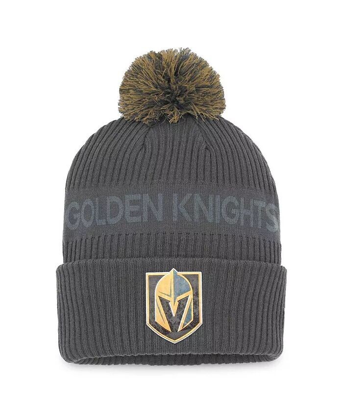 Мужская темно-серая вязаная шапка Vegas Golden Knights Authentic Pro Home Ice с манжетами и помпоном Fanatics, серый
Мужская темно-серая вязаная шапка Vegas Golden Knights Authentic Pro Home Ice с манжетами и помпоном Fanatics, серый