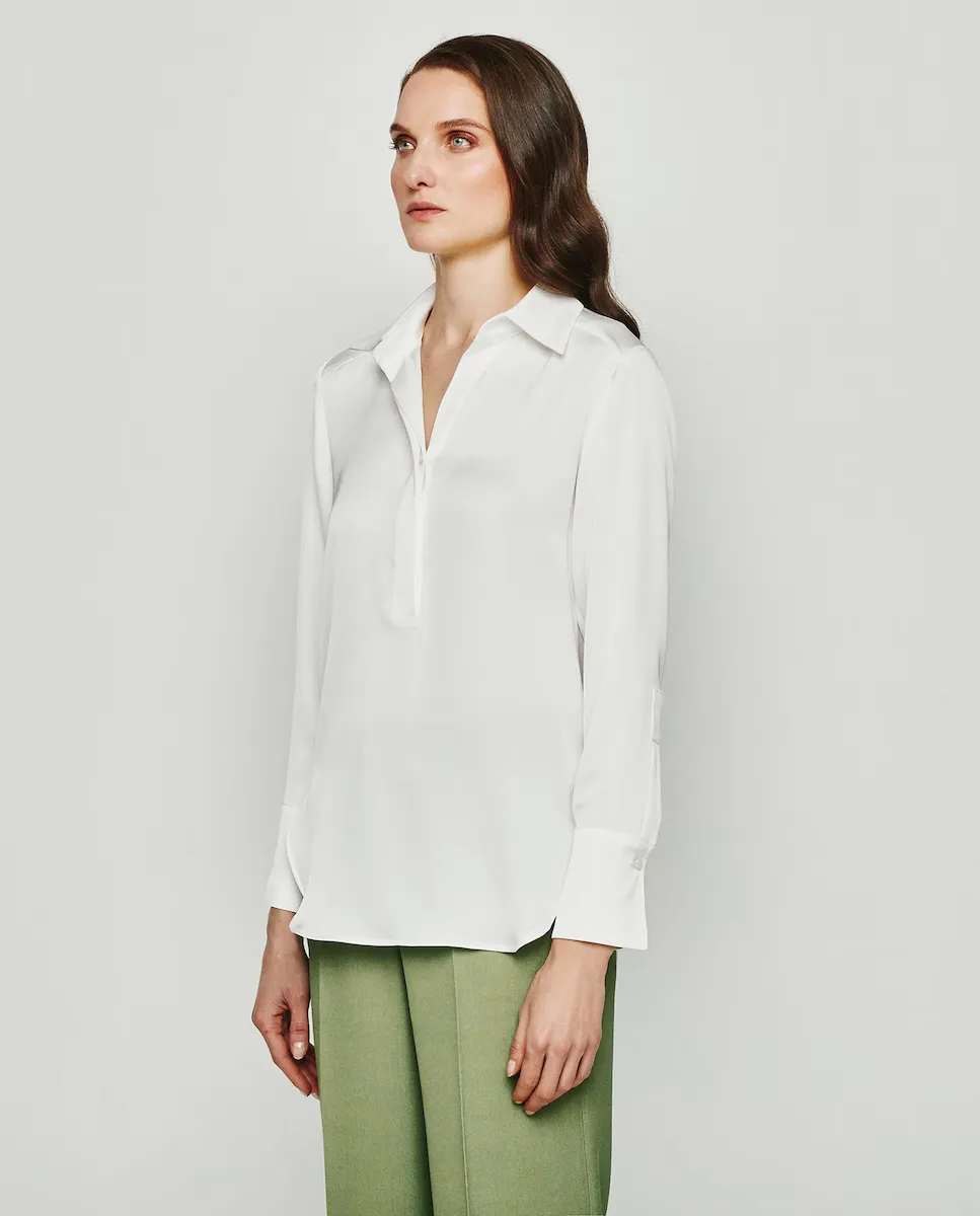 Струящаяся женская блузка с длинными рукавами Mirto, белый
Струящаяся женская блузка с длинными рукавами Mirto, белый