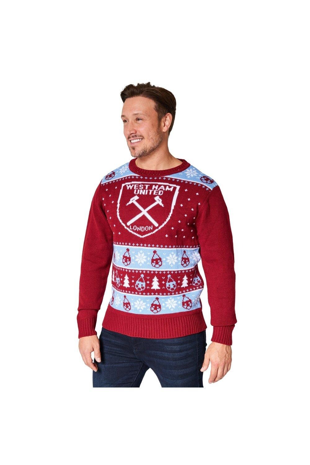 Рождественский джемпер с круглым вырезом West Ham United FC, красный
Рождественский джемпер с круглым вырезом West Ham United FC, красный