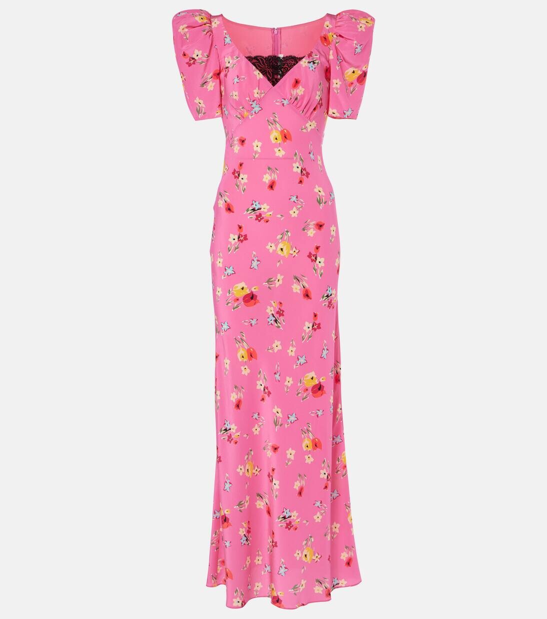 Длинное шелковое платье с кружевной отделкой Rodarte, розовый
Длинное шелковое платье с кружевной отделкой Rodarte, розовый