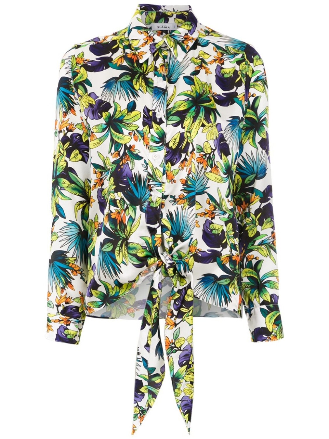 Шелковая рубашка с принтом Amir Slama, белый
Шелковая рубашка с принтом Amir Slama, белый