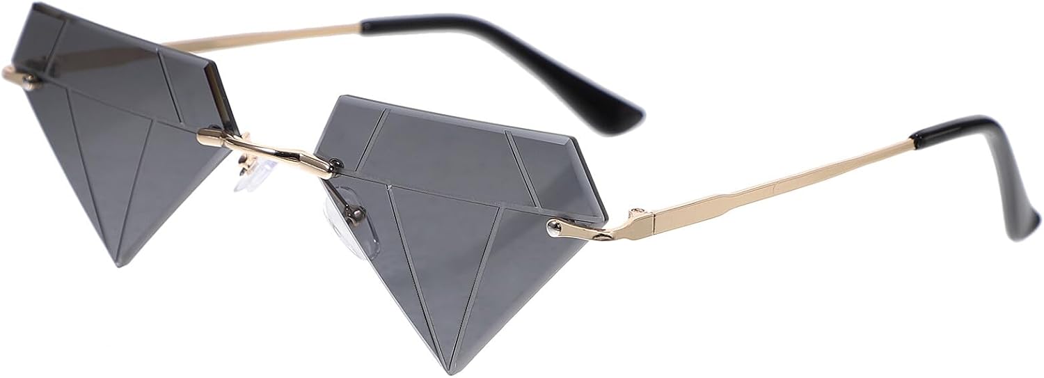 Женские солнцезащитные очки Mikikit без оправы в форме ромба неправильной формы, модные очки для вечеринок без оправы, черные с серыми линзами и золотой оправой, очки для дискотек и пляжа для взрослых, Grey - Size: 14
Женские солнцезащитные очки Mikikit без оправы в форме ромба неправильной формы, модные очки для вечеринок без оправы, черные с серыми линзами и золотой оправой, очки для дискотек и пляжа для взрослых, Grey - Size: 14