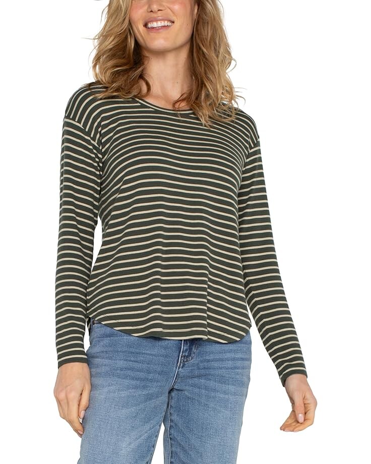 Топ Liverpool Los Angeles Drop Shoulder Scoop Neck Rib Knit Top, цвет Moss Green Stripe
Топ Liverpool Los Angeles Drop Shoulder Scoop Neck Rib Knit Top, цвет Moss Green Stripe