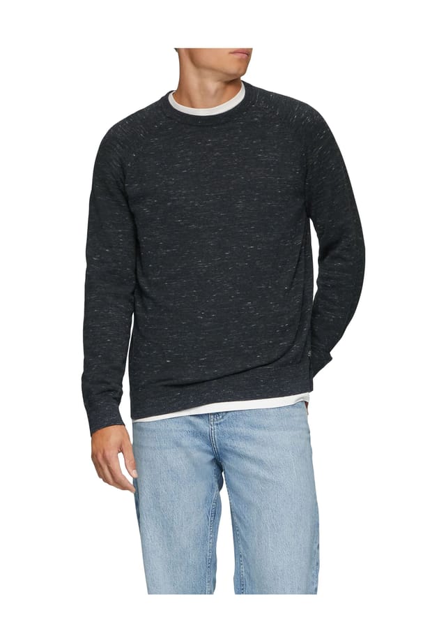 Круглый ворот вязаный свитер Qs, синий
Круглый ворот вязаный свитер Qs, синий