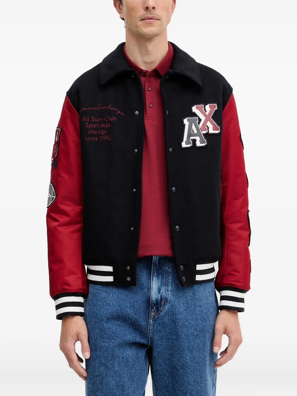 Однобортный пиджак с длинными рукавами Armani Exchange, черный
Однобортный пиджак с длинными рукавами Armani Exchange, черный