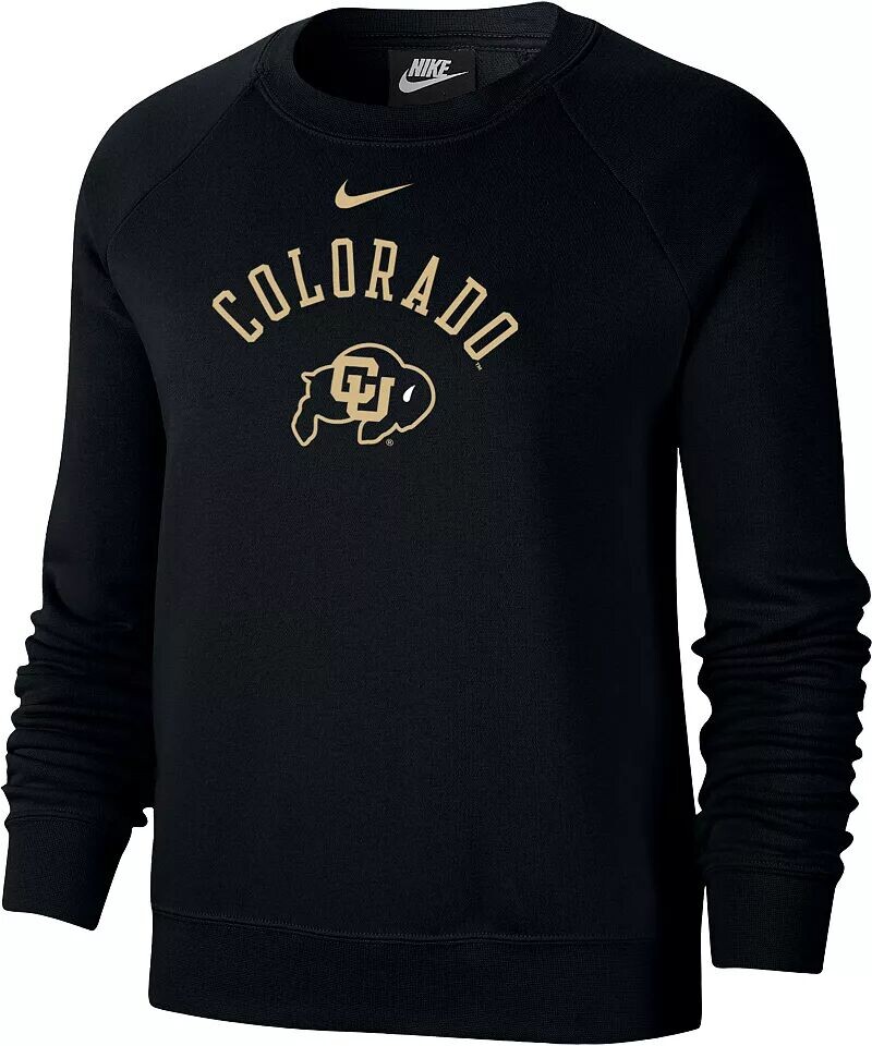 Женский черный свитшот с круглым вырезом с логотипом Nike Colorado Buffaloes Varsity Arch 
Женский черный свитшот с круглым вырезом с логотипом Nike Colorado Buffaloes Varsity Arch