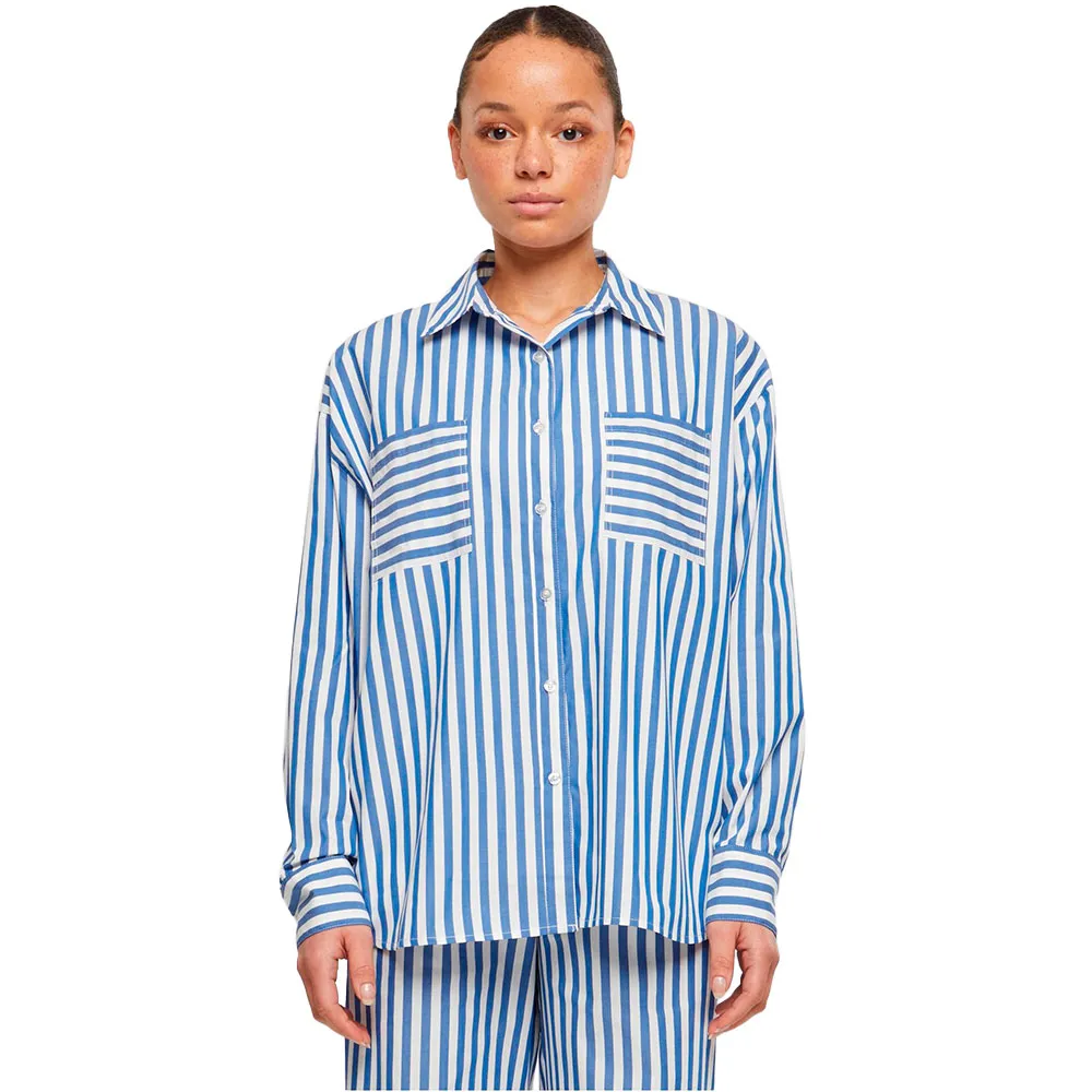 Рубашка с длинным рукавом Urban Classics Striped Relaxed, синий
Рубашка с длинным рукавом Urban Classics Striped Relaxed, синий