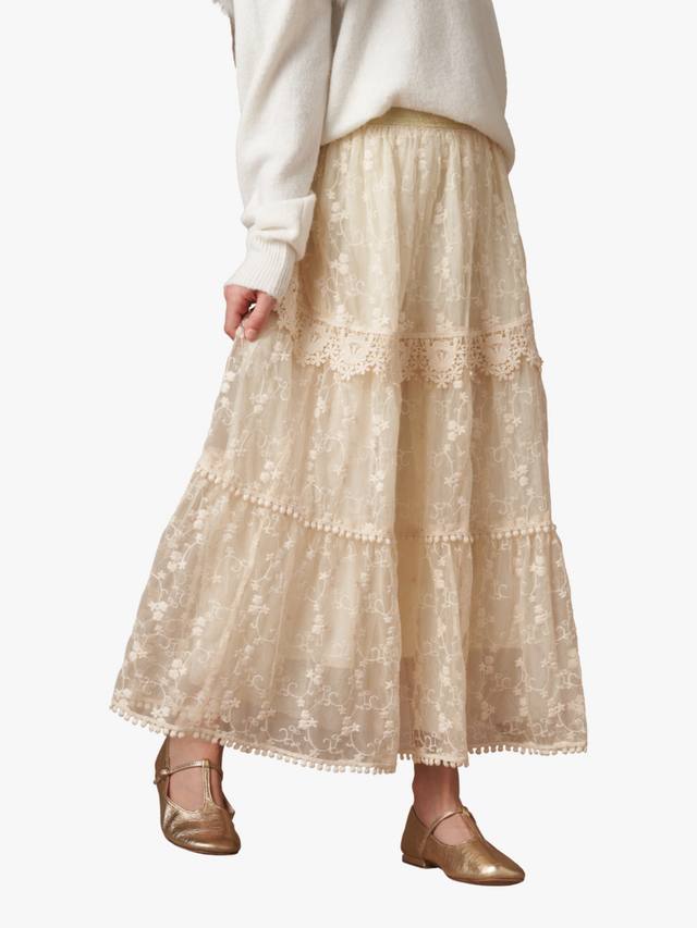 Детская юбка миди Anya из кружевной сетки Angel & Rocket, Ivory
Детская юбка миди Anya из кружевной сетки Angel & Rocket, Ivory