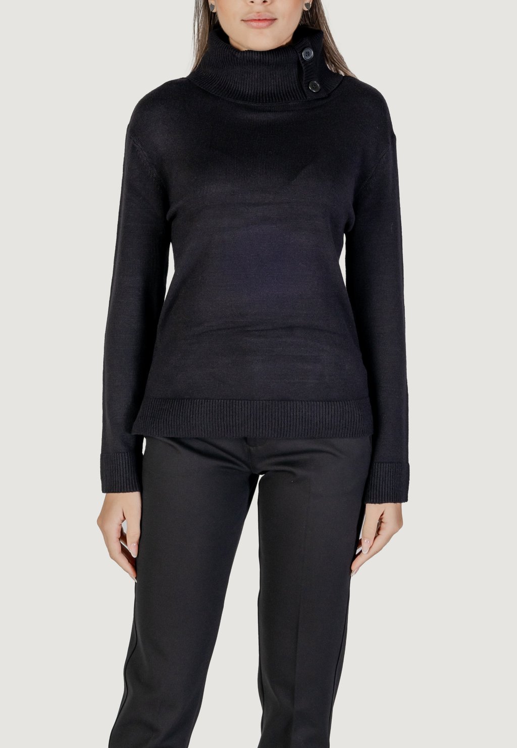 Джемпер WITH BUTTON Street One, черный 
Джемпер WITH BUTTON Street One, черный