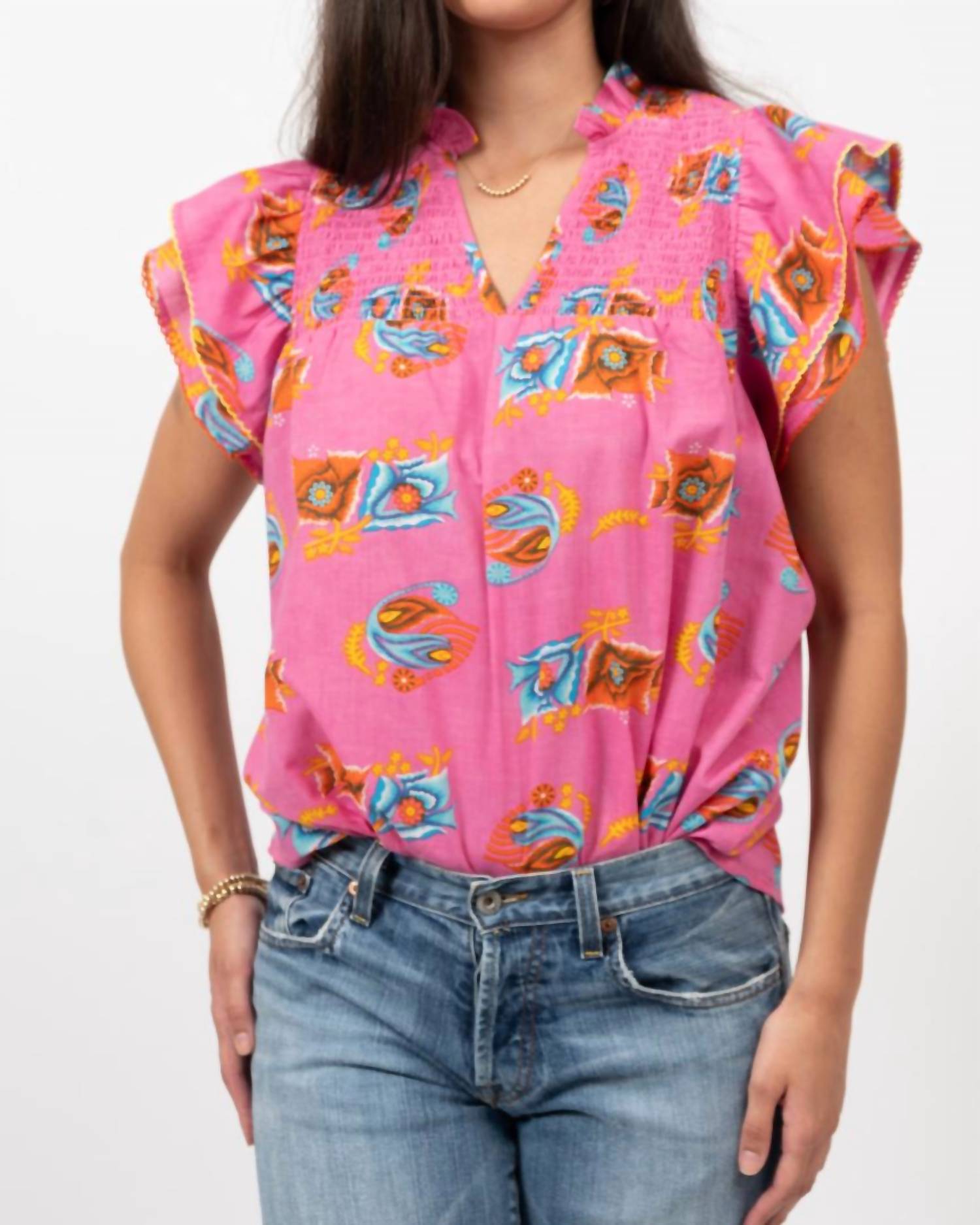 Блуза со сборкой на кокетке в розовом цвете Ivy Jane
Блуза со сборкой на кокетке в розовом цвете Ivy Jane