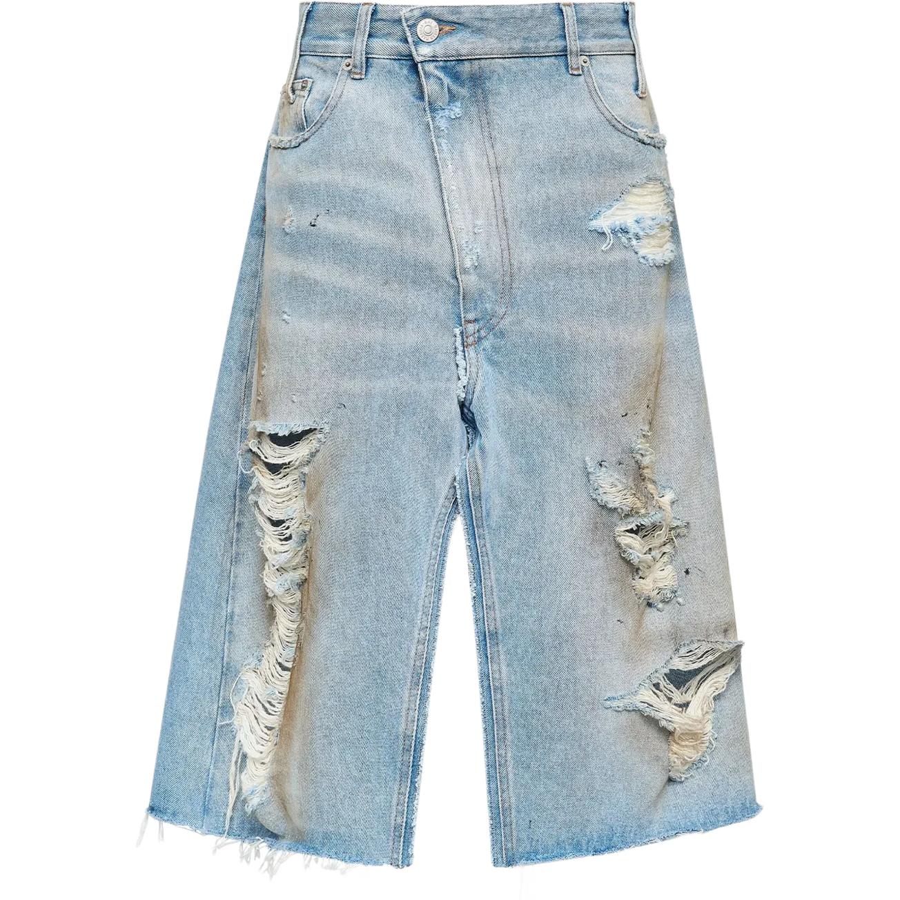 Джинсовая юбка с эффектом потертостей MM6 Maison Margiela, светло-голубой
Джинсовая юбка с эффектом потертостей MM6 Maison Margiela, светло-голубой