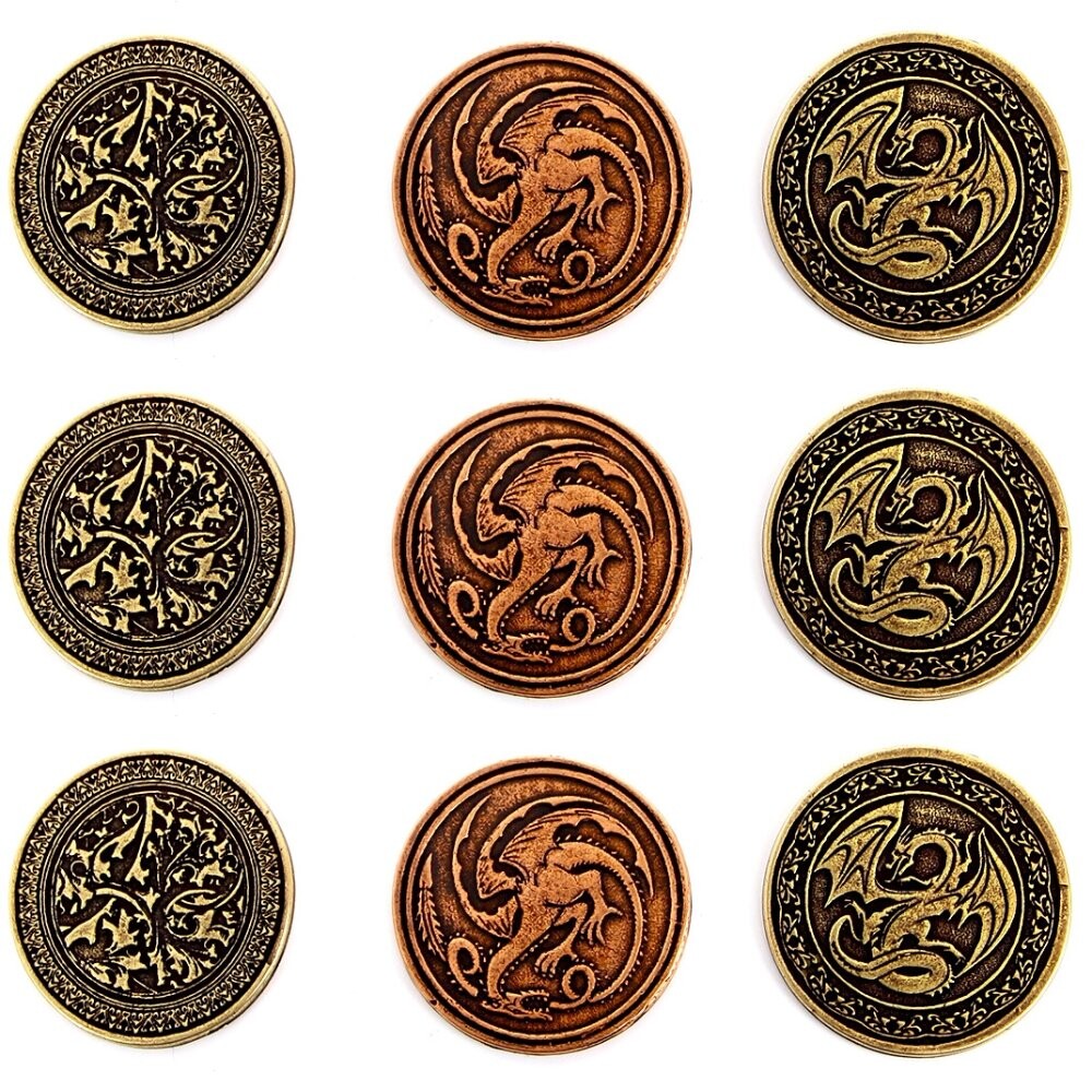 Набор из 9 металлических монет Дракона RGFK
Набор из 9 металлических монет Дракона RGFK