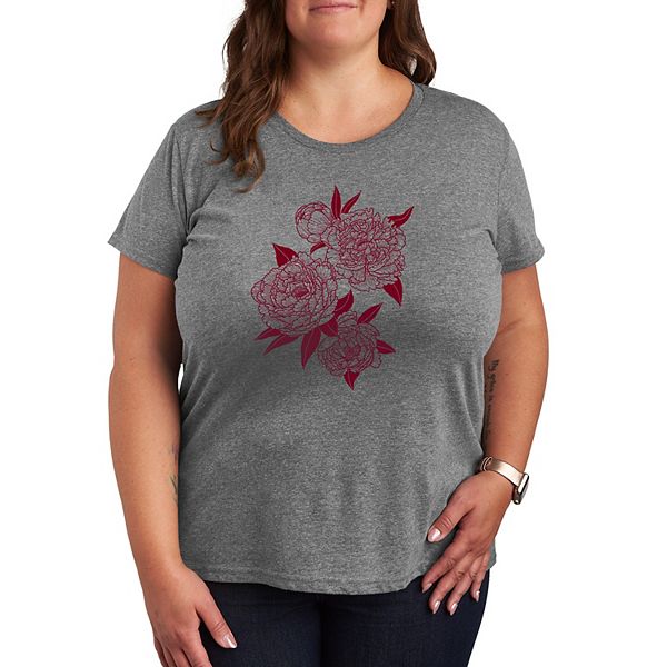 Футболка с пионами Plus size Licensed Character, Heather Gray
Футболка с пионами Plus size Licensed Character, Heather Gray