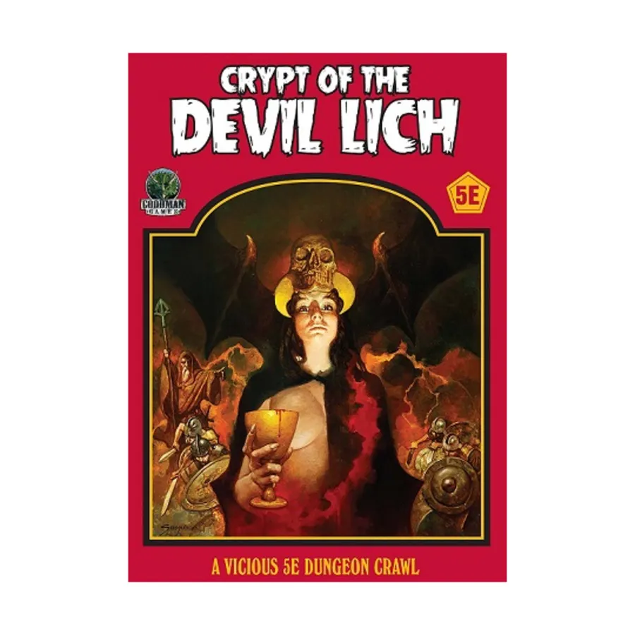 Crypt of the Devil Lich (Sanjulian Cover Art Edition) (5E), Fifth Edition Fantasy (Goodman Games), твердый переплет
Crypt of the Devil Lich (Sanjulian Cover Art Edition) (5E), Fifth Edition Fantasy (Goodman Games), твердый переплет