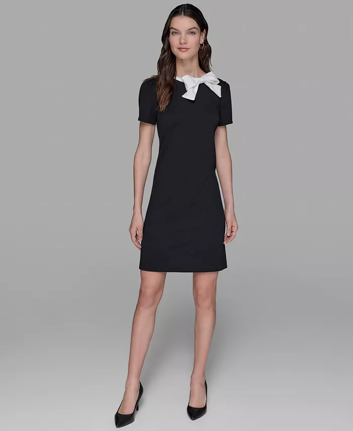 Женское платье A-силуэта с коротким рукавом из крепа "Scuba" и деталью в виде банта KARL LAGERFELD PARIS, розовый
Женское платье A-силуэта с коротким рукавом из крепа "Scuba" и деталью в виде банта KARL LAGERFELD PARIS, розовый