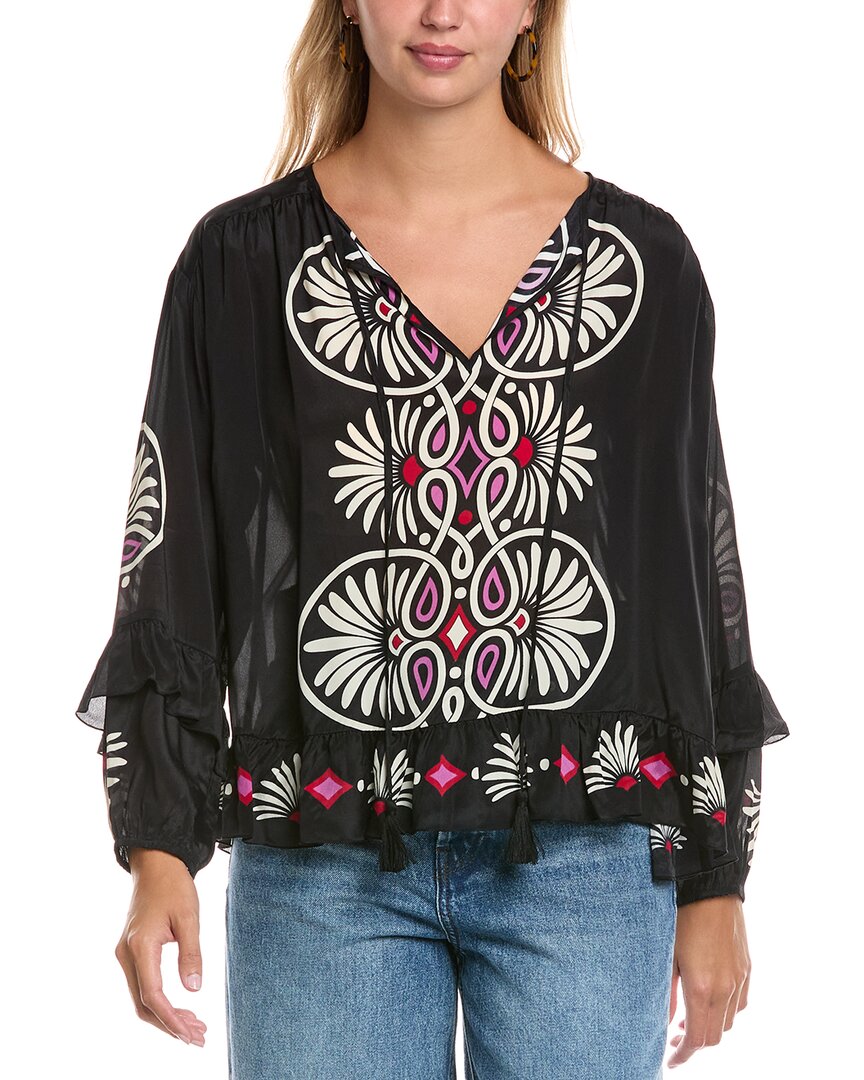 Johnny Was Madelyn Блузка из смесового шелка с рюшами, коричневый
Johnny Was Madelyn Блузка из смесового шелка с рюшами, коричневый