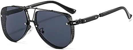 Винтажные солнцезащитные очки в стиле стимпанк 2026 года для женщин, ретро-очки в стиле металл-панк для мужчин, защита от ультрафиолета UV400 MTZJH, Black Grey
Винтажные солнцезащитные очки в стиле стимпанк 2026 года для женщин, ретро-очки в стиле металл-панк для мужчин, защита от ультрафиолета UV400 MTZJH, Black Grey