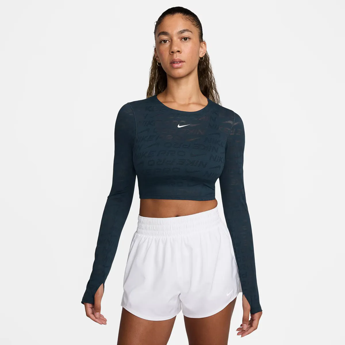 Женская футболка Pro Nike, темно-синий 
Женская футболка Pro Nike, темно-синий