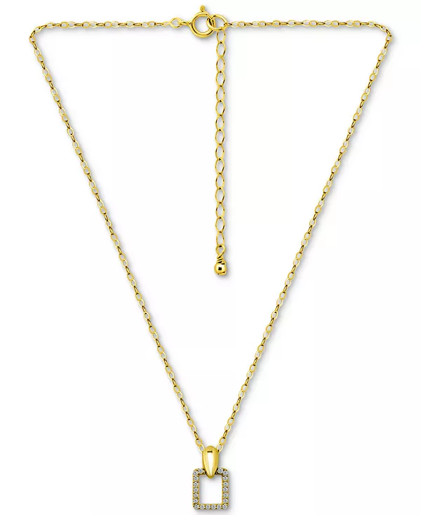 Ожерелье с подвеской-дверным молотком из кубического циркония (1/2 карата) из 18-каратного золота на стерлинговом серебре, 16 дюймов + 2 дюйма Giani Bernini, gold
Ожерелье с подвеской-дверным молотком из кубического циркония (1/2 карата) из 18-каратного золота на стерлинговом серебре, 16 дюймов + 2 дюйма Giani Bernini, gold