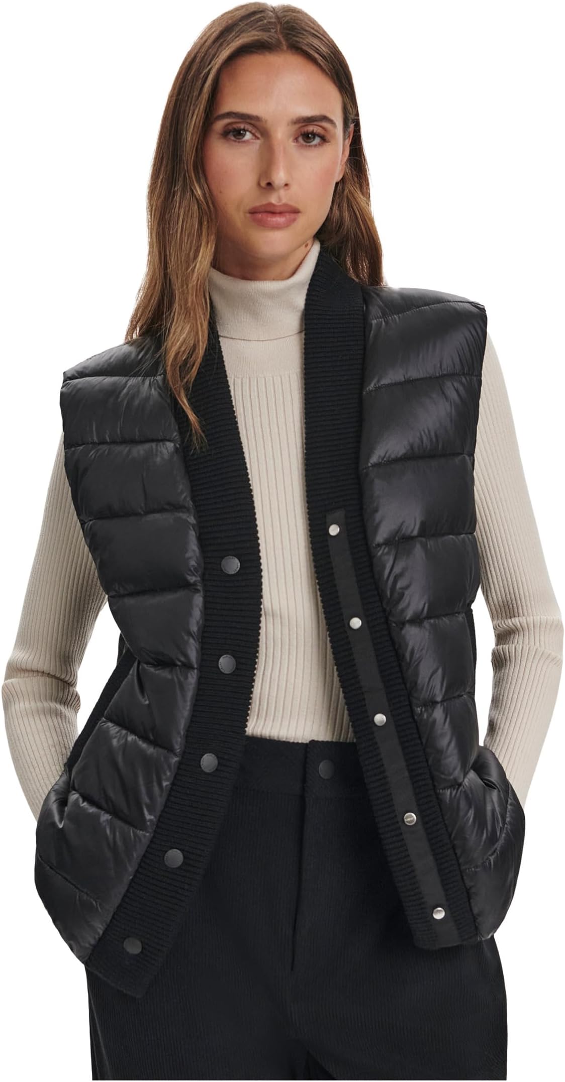 Женский комбинированный жилет свободного кроя Colwyn Varley, Black
Женский комбинированный жилет свободного кроя Colwyn Varley, Black