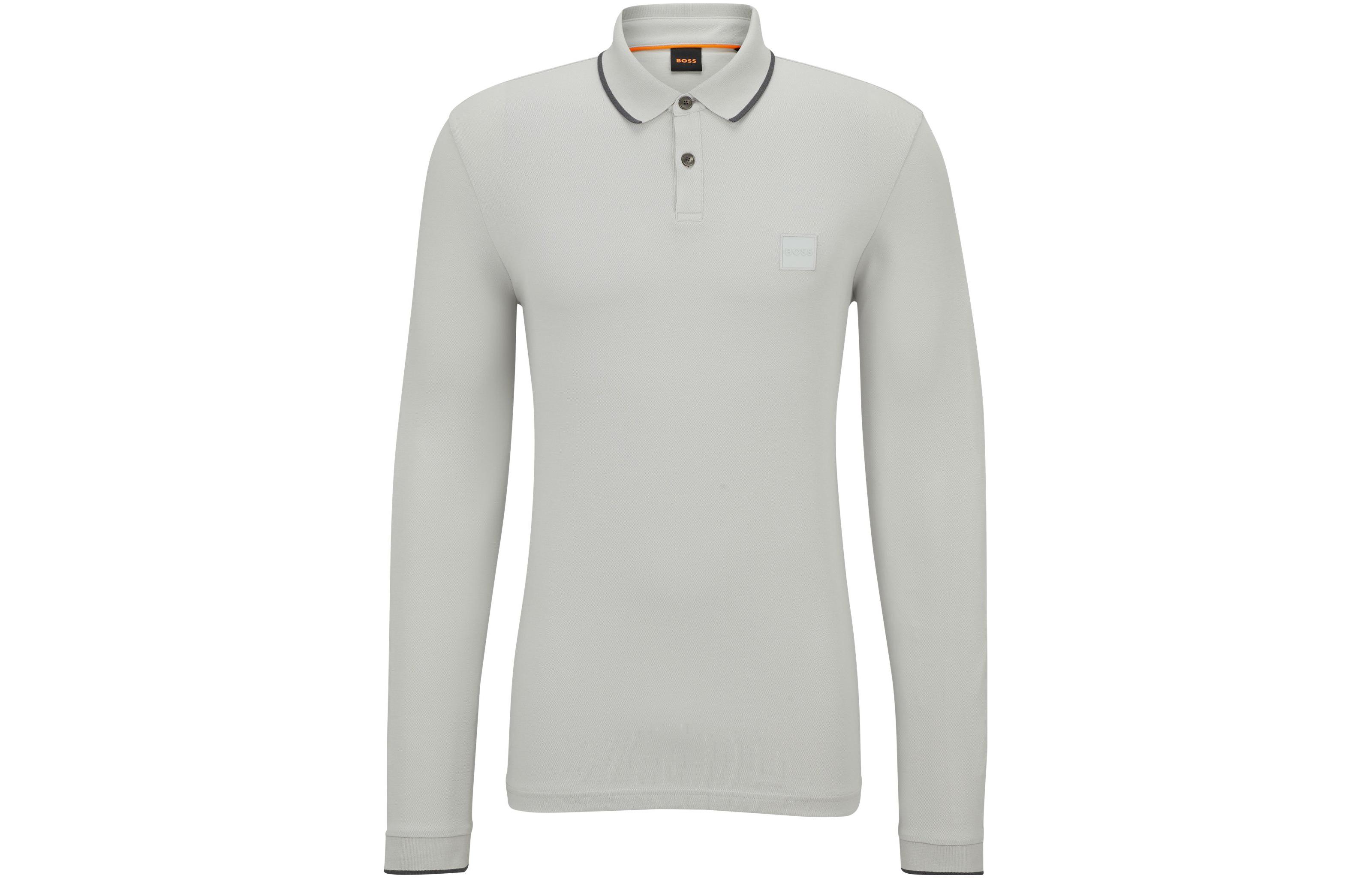 Поло с длинным рукавом и нашивкой с логотипом HUGO BOSS, серый
Поло с длинным рукавом и нашивкой с логотипом HUGO BOSS, серый