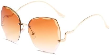 Женские солнцезащитные очки без оправы из металла 2027 года, градиентные солнцезащитные очки, винтажные женские очки для путешествий, защита от УФ-излучения UV400 MTZJH, Gold Tea
Женские солнцезащитные очки без оправы из металла 2027 года, градиентные солнцезащитные очки, винтажные женские очки для путешествий, защита от УФ-излучения UV400 MTZJH, Gold Tea