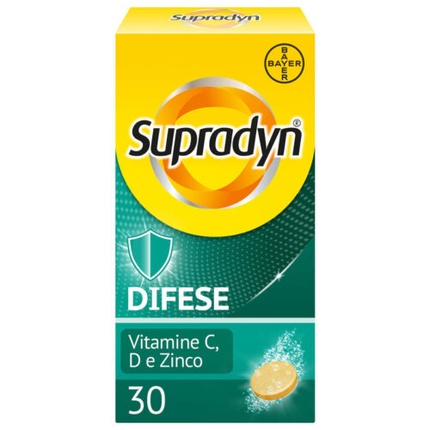 Supradyn Defenses добавка для взрослых с витамином C, D и цинком 30 шипучих таблеток Bayer Spa
Supradyn Defenses добавка для взрослых с витамином C, D и цинком 30 шипучих таблеток Bayer Spa