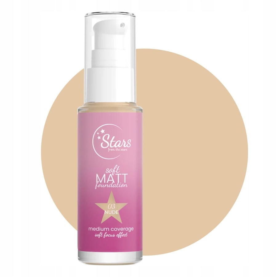 Звезды от звезд SOFT MATT FOUNDATION матирующая жидкая тональная основа #03 Stars
Звезды от звезд SOFT MATT FOUNDATION матирующая жидкая тональная основа #03 Stars
