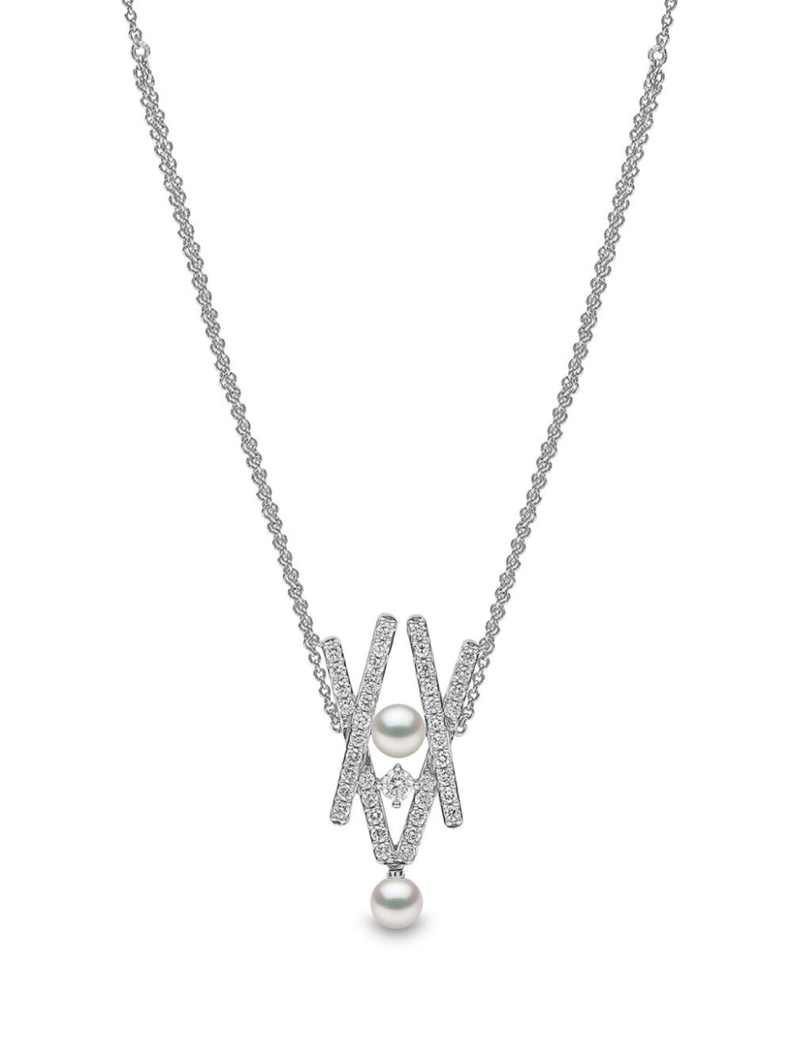 Колье Sleek из белого золота с жемчугом и бриллиантами Yoko London, серебряный
Колье Sleek из белого золота с жемчугом и бриллиантами Yoko London, серебряный