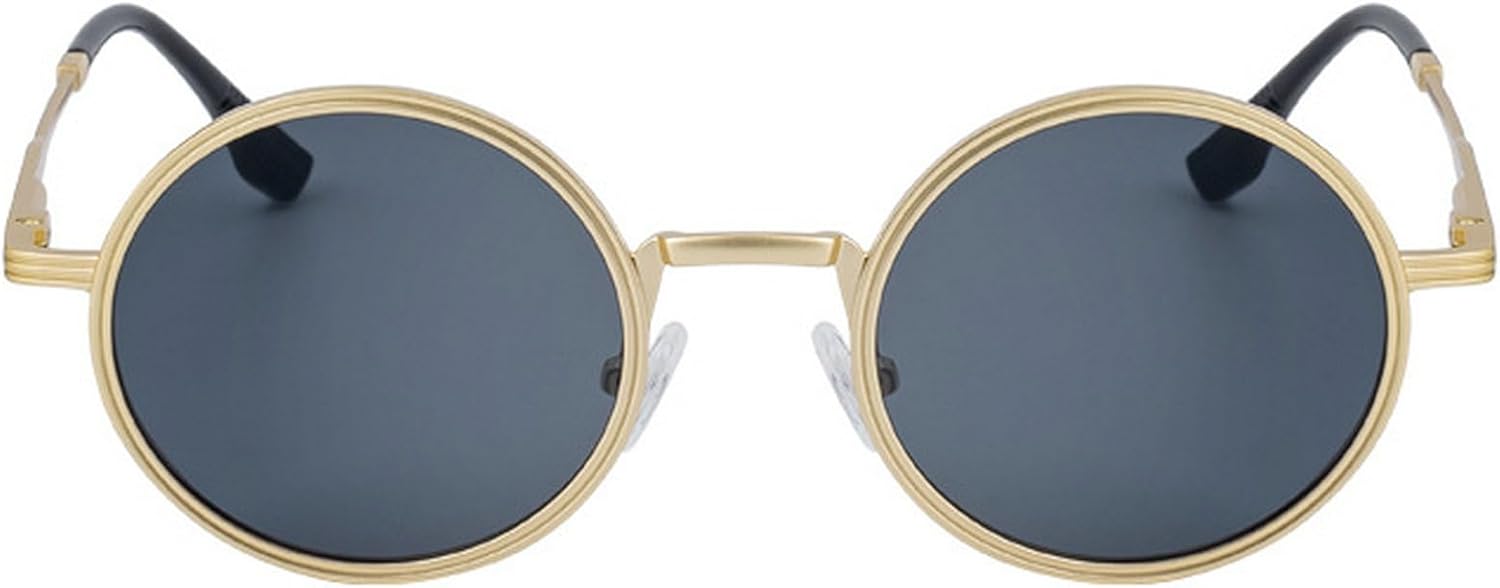 Винтажные круглые солнцезащитные очки в маленькой оправе для мужчин, модель 2025, роскошные классические металлические панк-очки для женщин, очки для вождения mincl, Gold Black
Винтажные круглые солнцезащитные очки в маленькой оправе для мужчин, модель 2025, роскошные классические металлические панк-очки для женщин, очки для вождения mincl, Gold Black